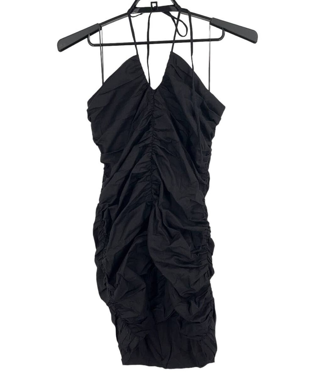 WAYF dress Beverly Halter short minidress black X-Large XL